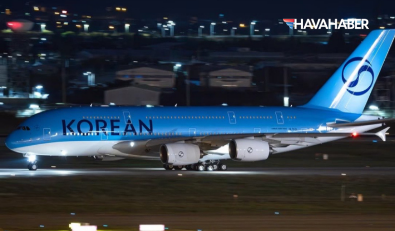 Korean Air’den A380 İçin Yeni Tasarım! Yenilenen Uçak Incheon’a Hareket Etti