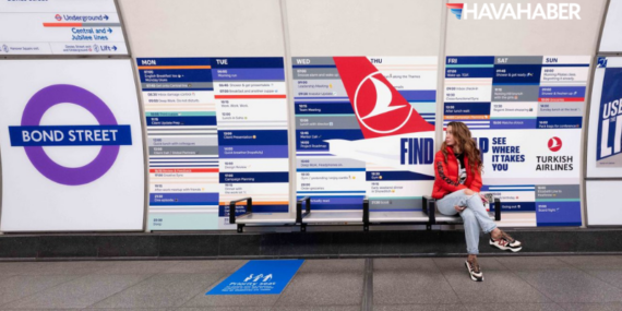 Türk Hava Yolları’ndan Londra’da yeni iş birliği: Elizabeth Line’da bir yıl boyunca tanıtım yapılacak